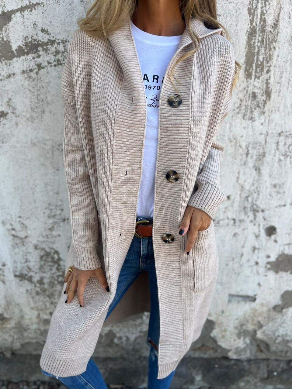 Sandra™ | Casaco de Malha Comprido e Elegante