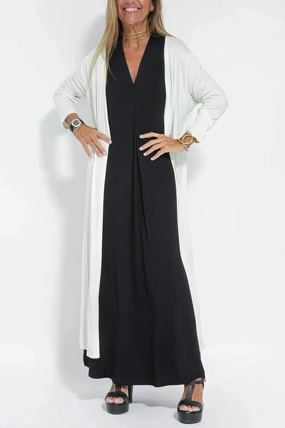 Nicole™ | Elegante Maxiabito con Cardigan Abbinato