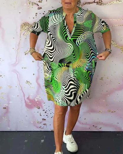 Ursula™ | Vestito Colorato con Scollatura a V