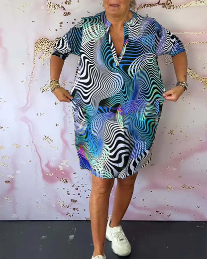 Ursula™ | Vestito Colorato con Scollatura a V