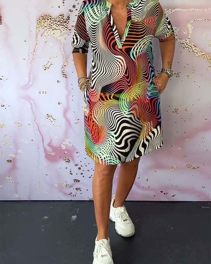 Ursula™ | Vestito Colorato con Scollatura a V