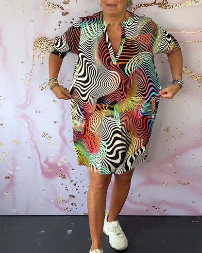 Ursula™ | Vestito Colorato con Scollatura a V