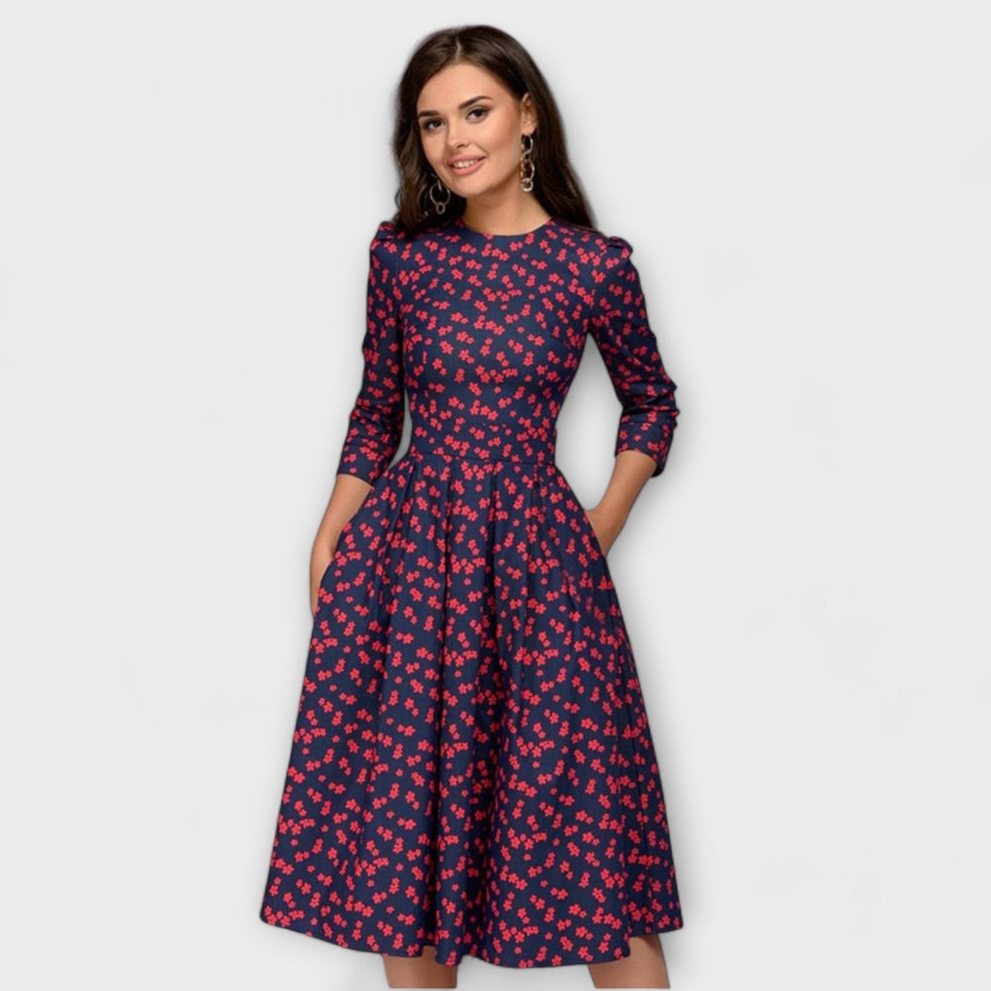 Carolina™ - Vestido elegante pelo joelho