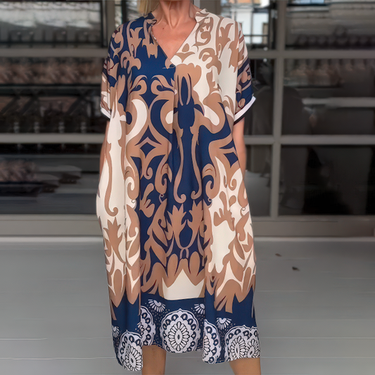 Amelia™ | Vestito Boho Elegante con Dettagli Flattering per la Pancia