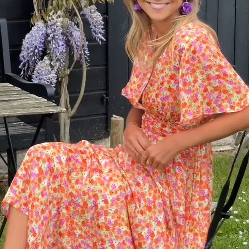 Amelia™ - Elegante Abito Maxi Floreale